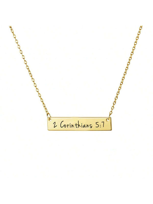 Christian Bar Bible Verse Faith Jewellery