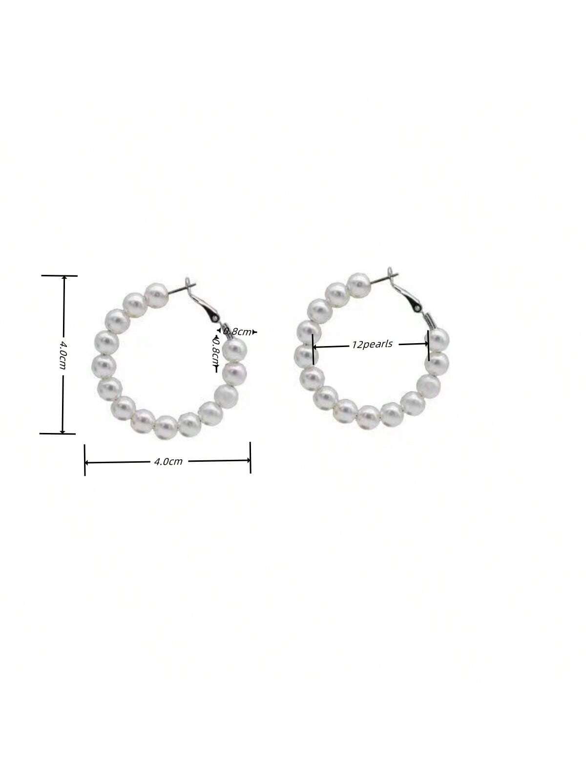 Bold Circle Pearl Statement Earrings