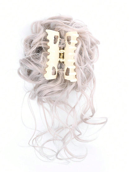 Synthetic Heat Resistant Fiber Curly Wavy Hair Bun Chignon Claw Clip