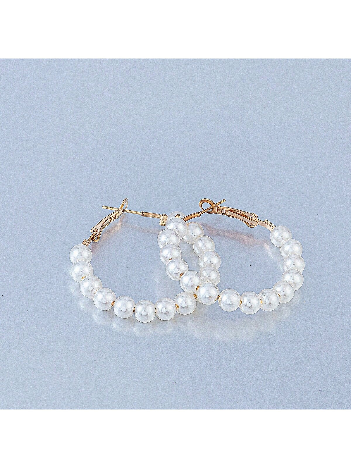 Bold Circle Pearl Statement Earrings