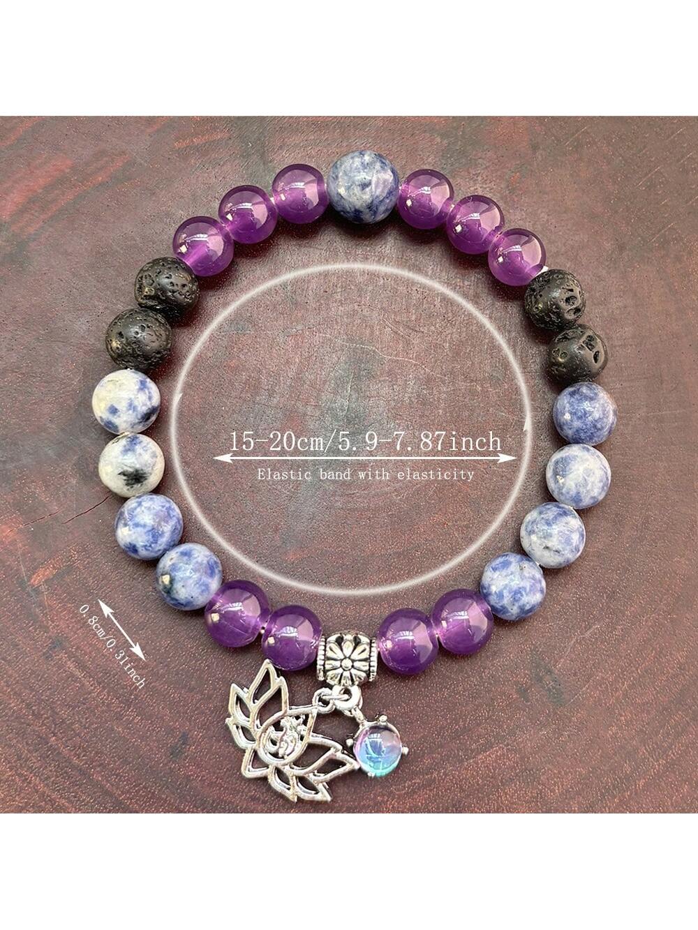 Lotus Charm Chakra Bracelet