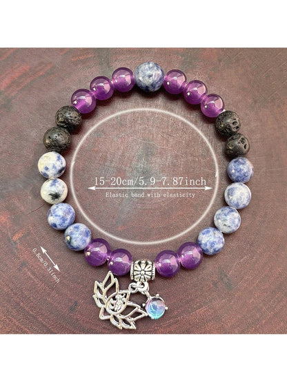 Lotus Charm Chakra Bracelet