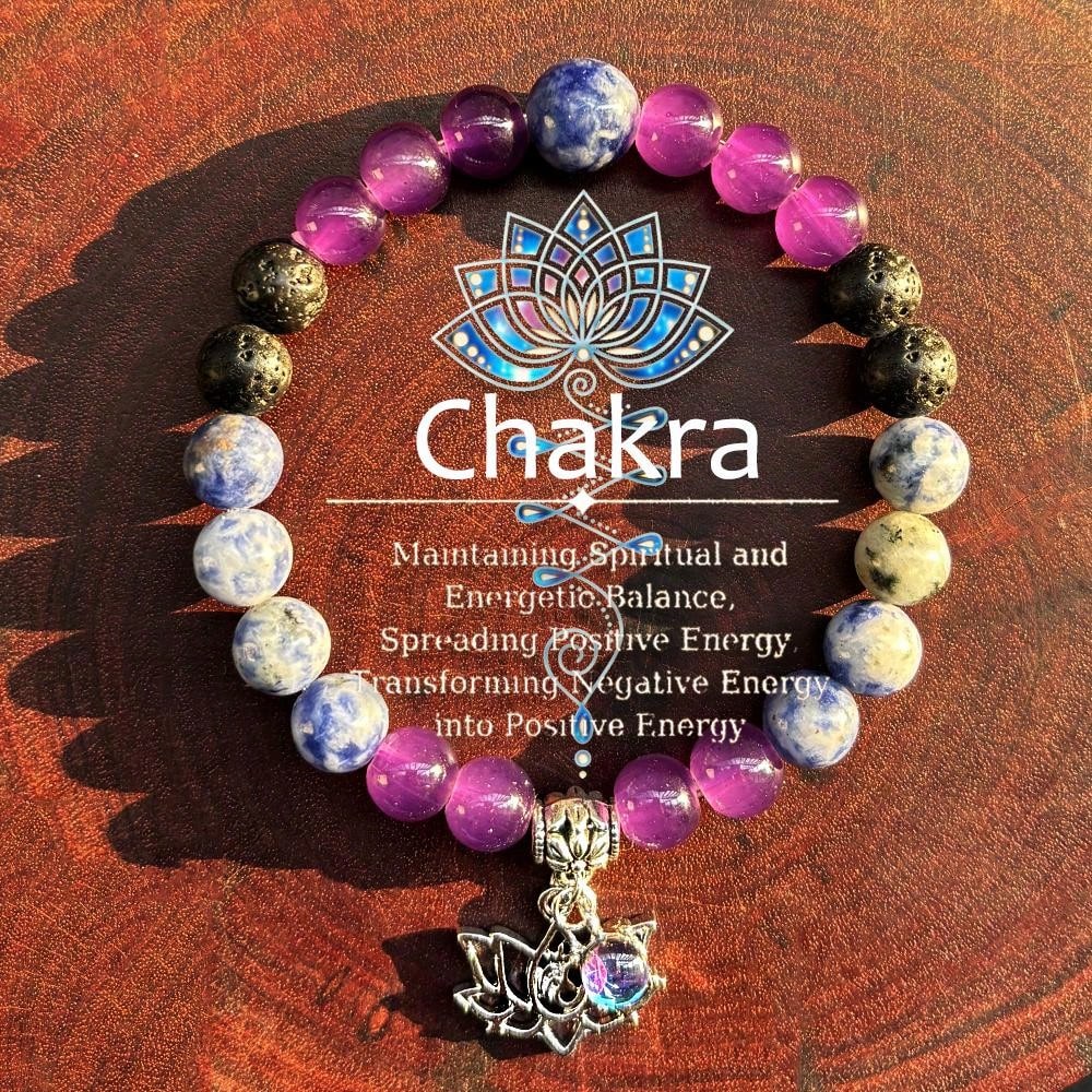 Lotus Charm Chakra Bracelet