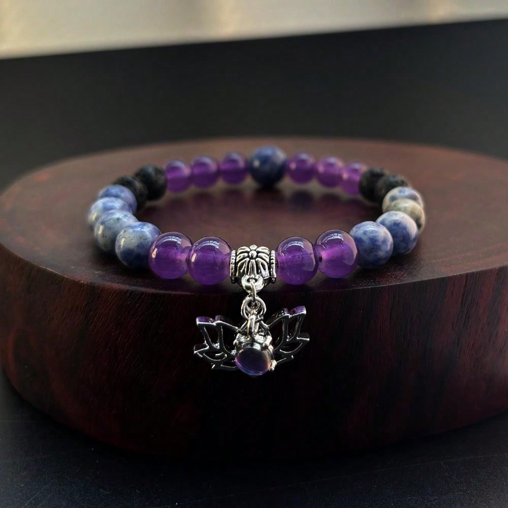 Lotus Charm Chakra Bracelet