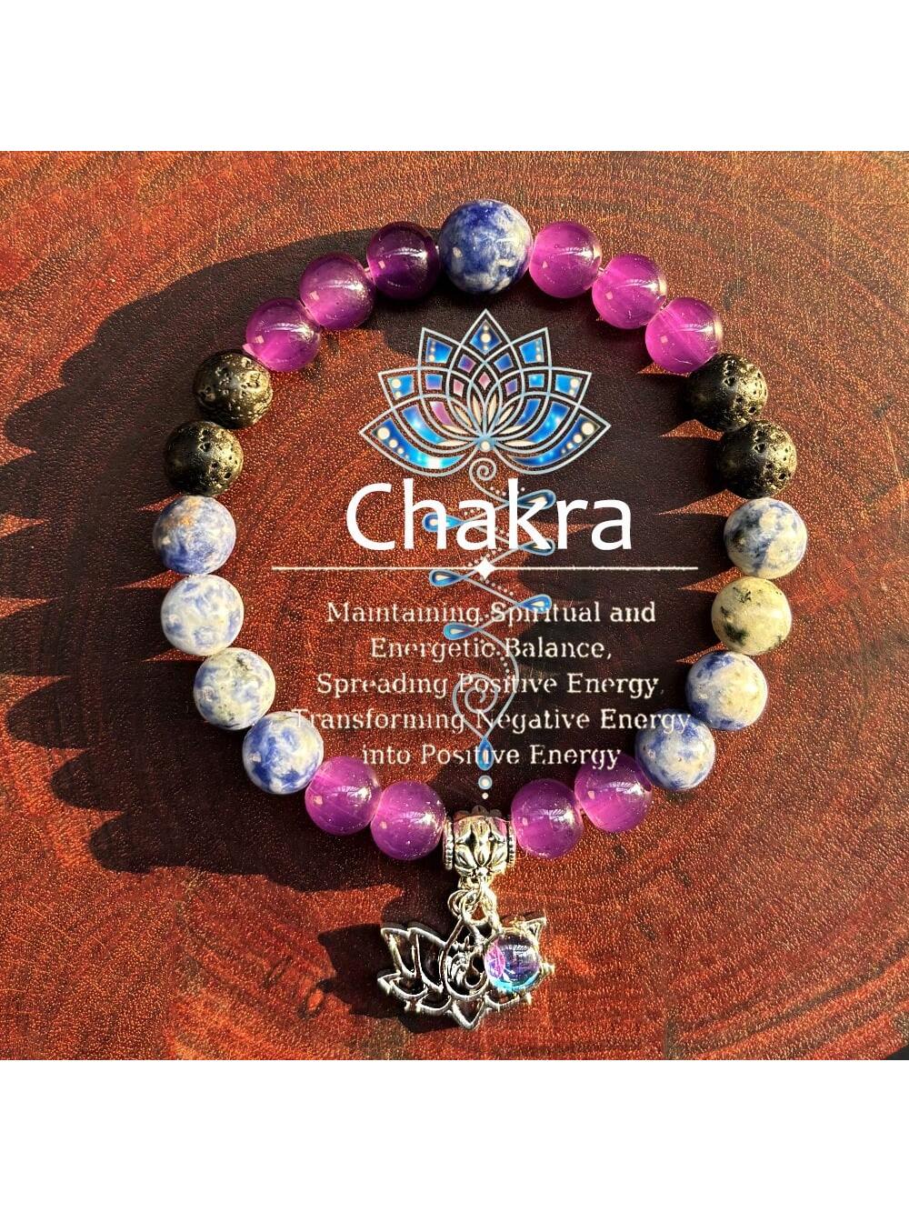 Lotus Charm Chakra Bracelet