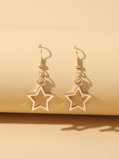 Star Charm Drop Earrings