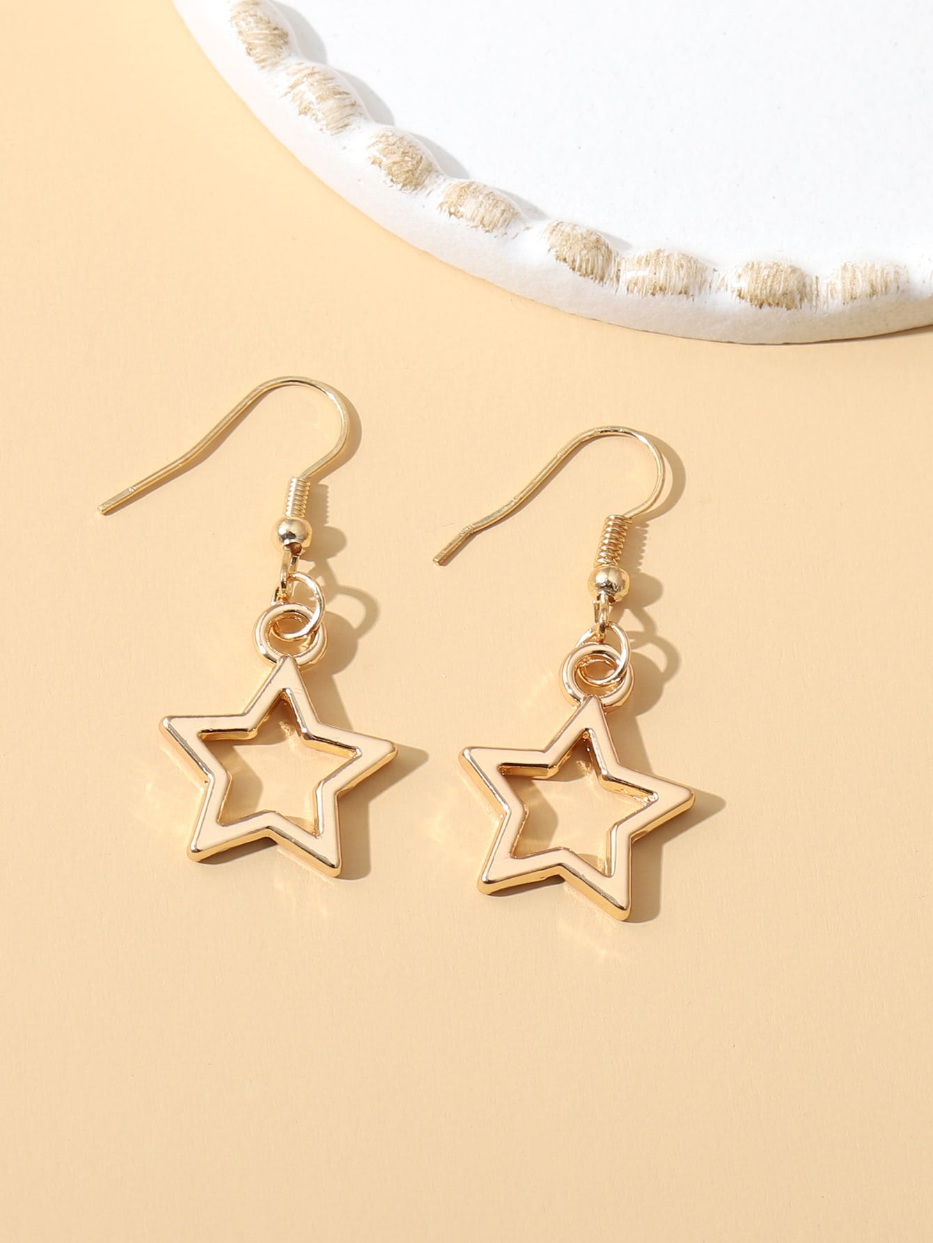 Star Charm Drop Earrings