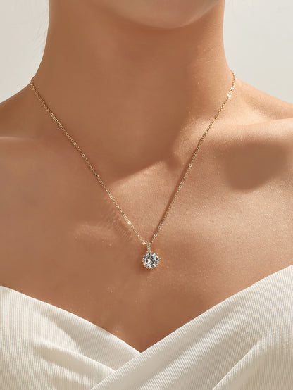 Rhinestone Charm Chain Necklace