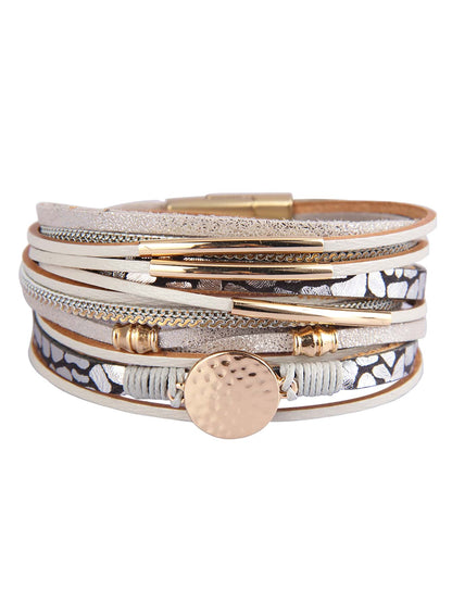 Round Decor Layered Bracelet