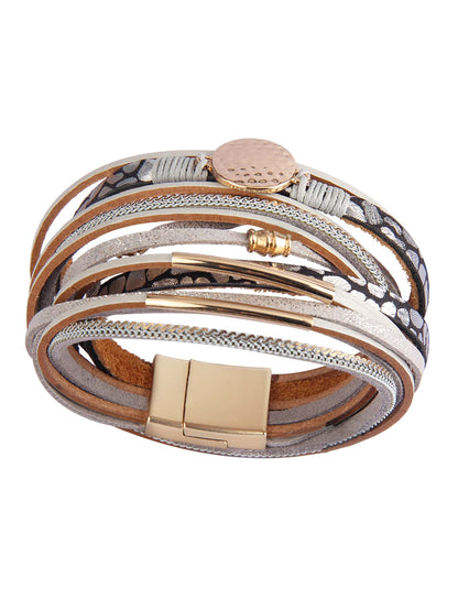 Round Decor Layered Bracelet