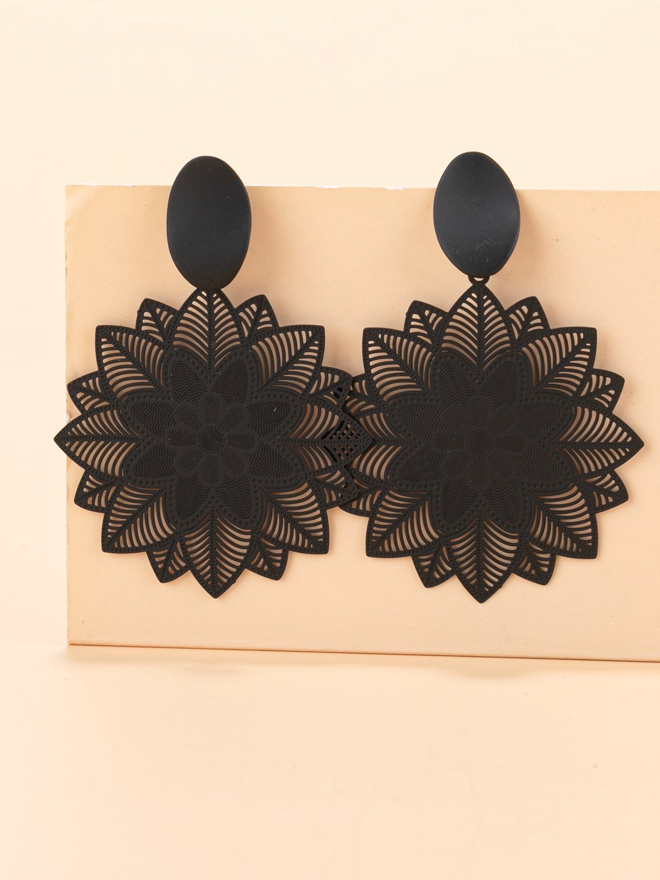 Hollow Out Flower Drop Earrings