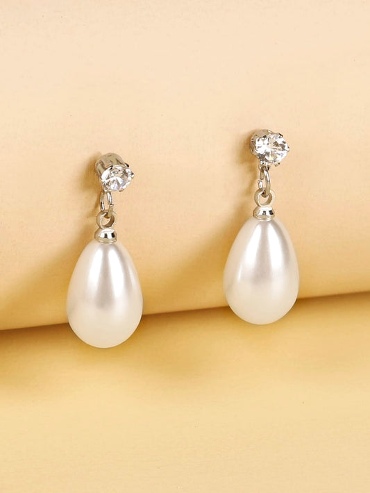 Faux Pearl Drop Earrings