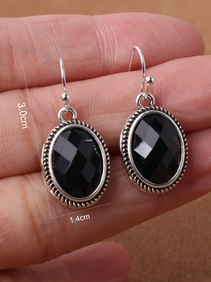 Crystal Oval Shaped Versatile Earrings