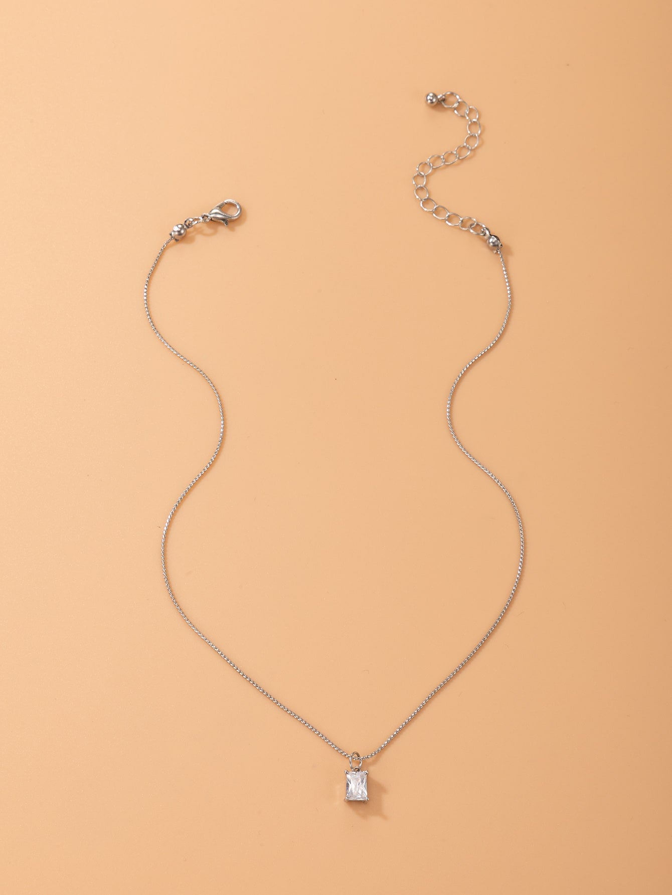 Cubic Zirconia Charm Necklace