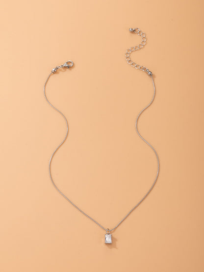 Cubic Zirconia Charm Necklace