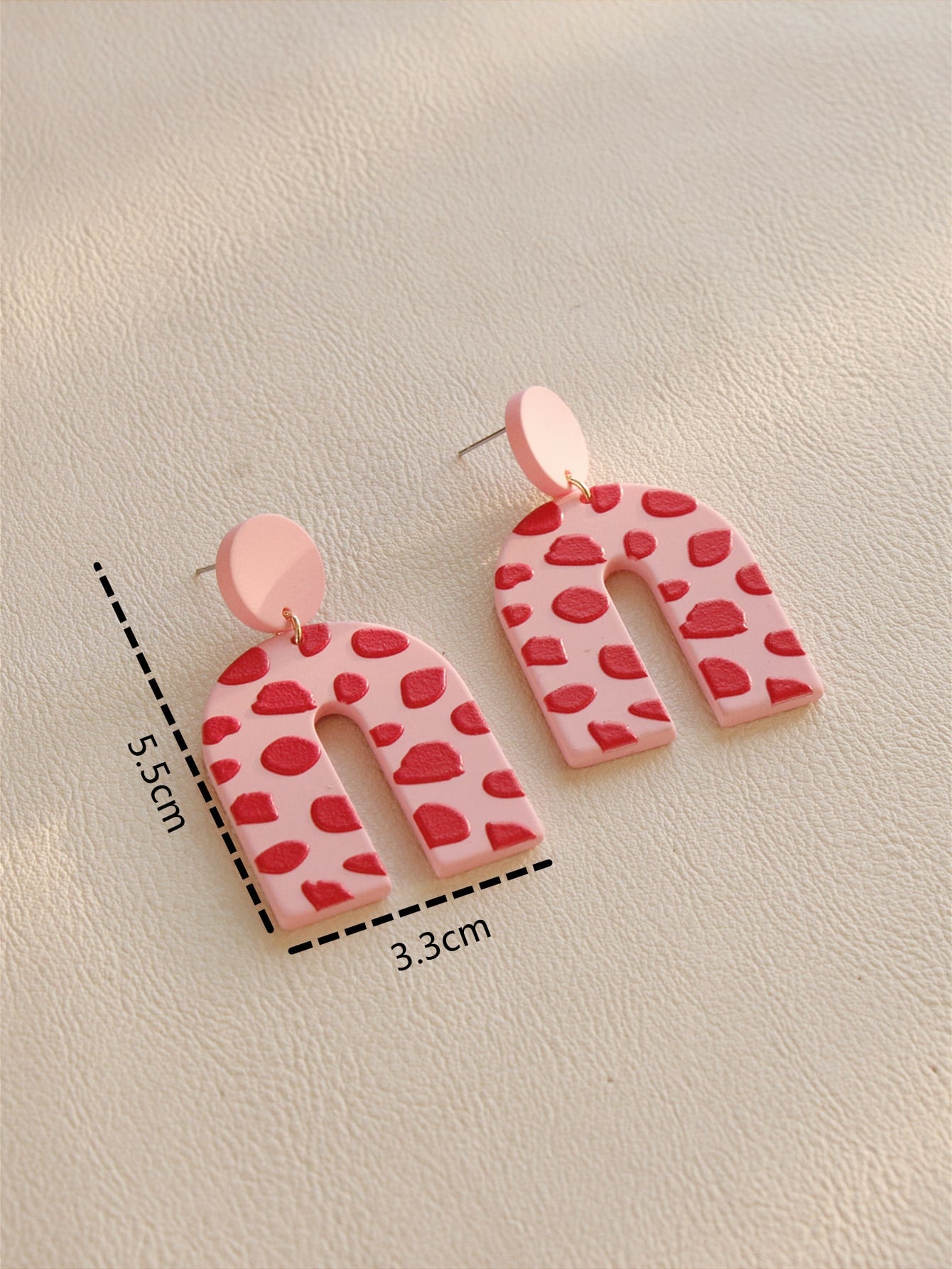 Leopard Print Geometric Drop Earrings