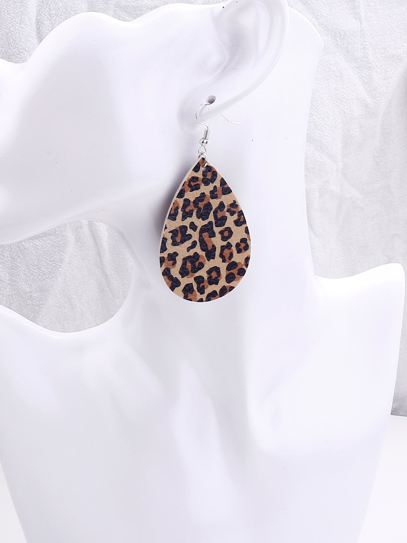 Leopard Print Water Drop Earrings