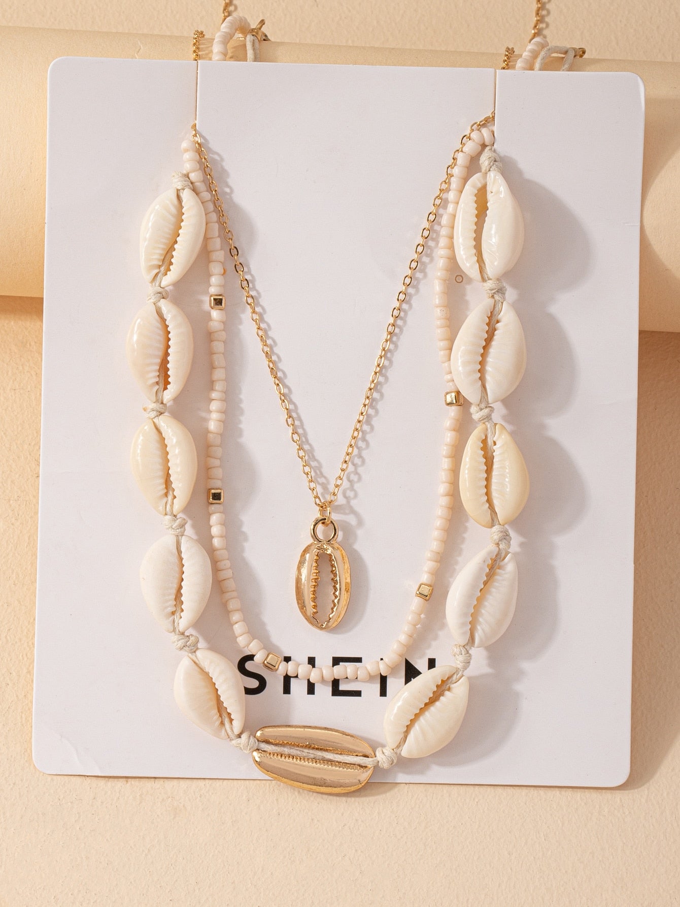 3pcs Shell Decor Necklace