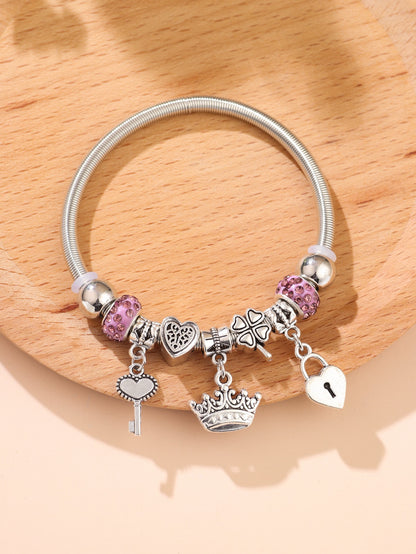 Key Lock Charm Bangle