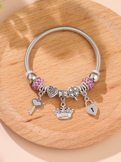 Key Lock Charm Bangle