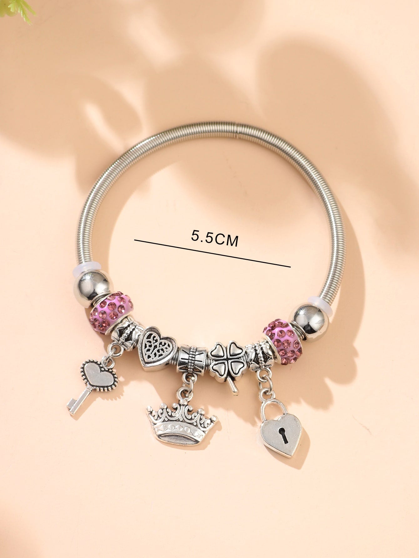 Key Lock Charm Bangle