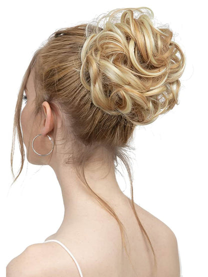 6 "Messy Bun Hair Curls Synthetic Wavy Bun Ponytail