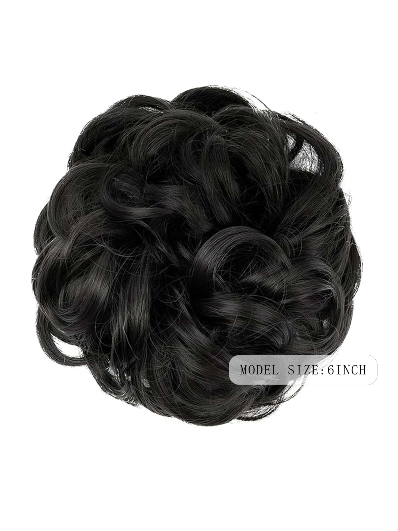 6 "Messy Bun Hair Curls Synthetic Wavy Bun Ponytail