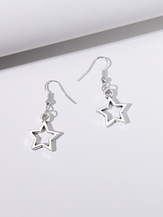 Star Charm Drop Earrings