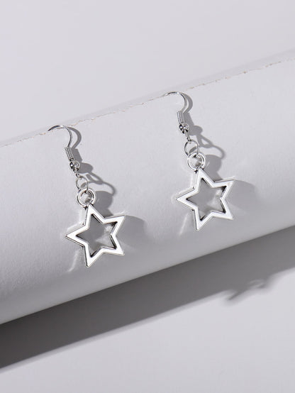 Star Charm Drop Earrings