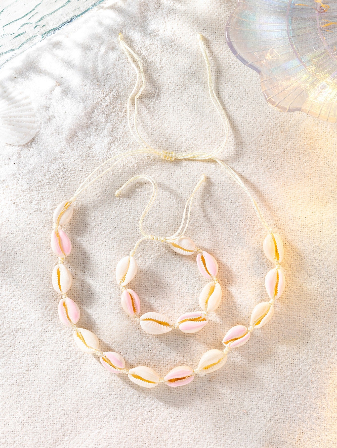 Shell Decor Necklace Bracelet