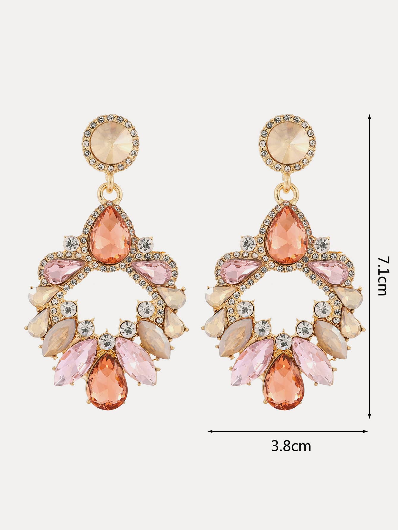 Rhinestone Decor Drop Earrings