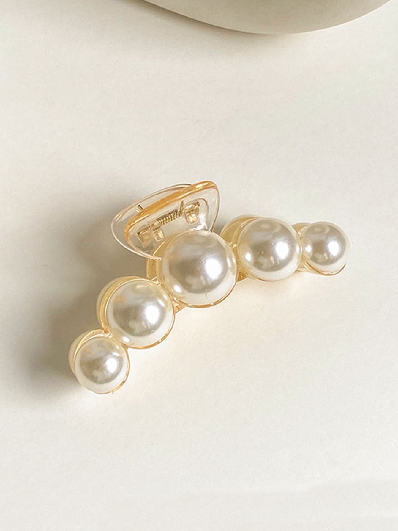 Faux Pearl Decor Fashion Hair Claw for Thick Hair