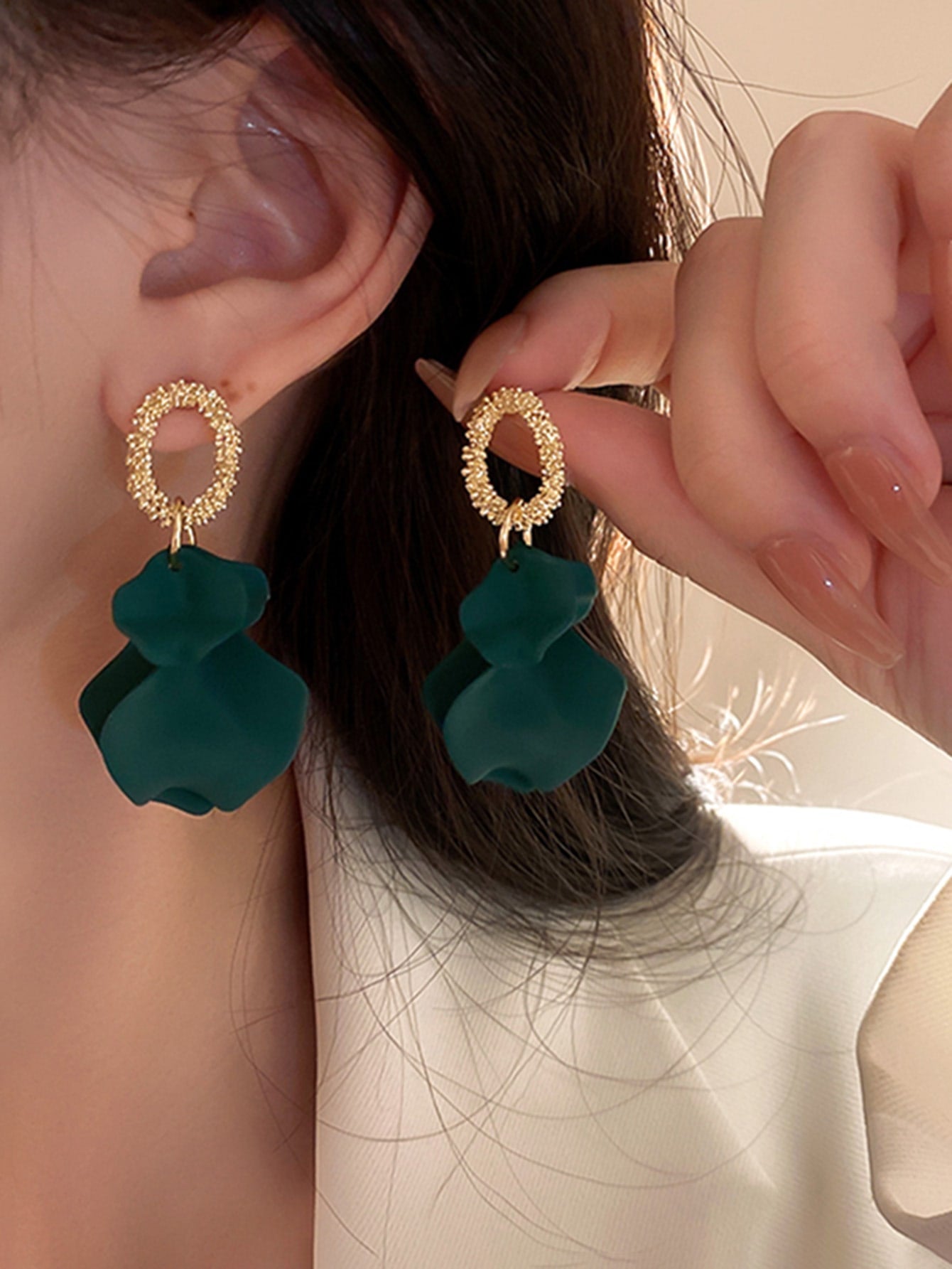 Petal Tassel Drop Earrings