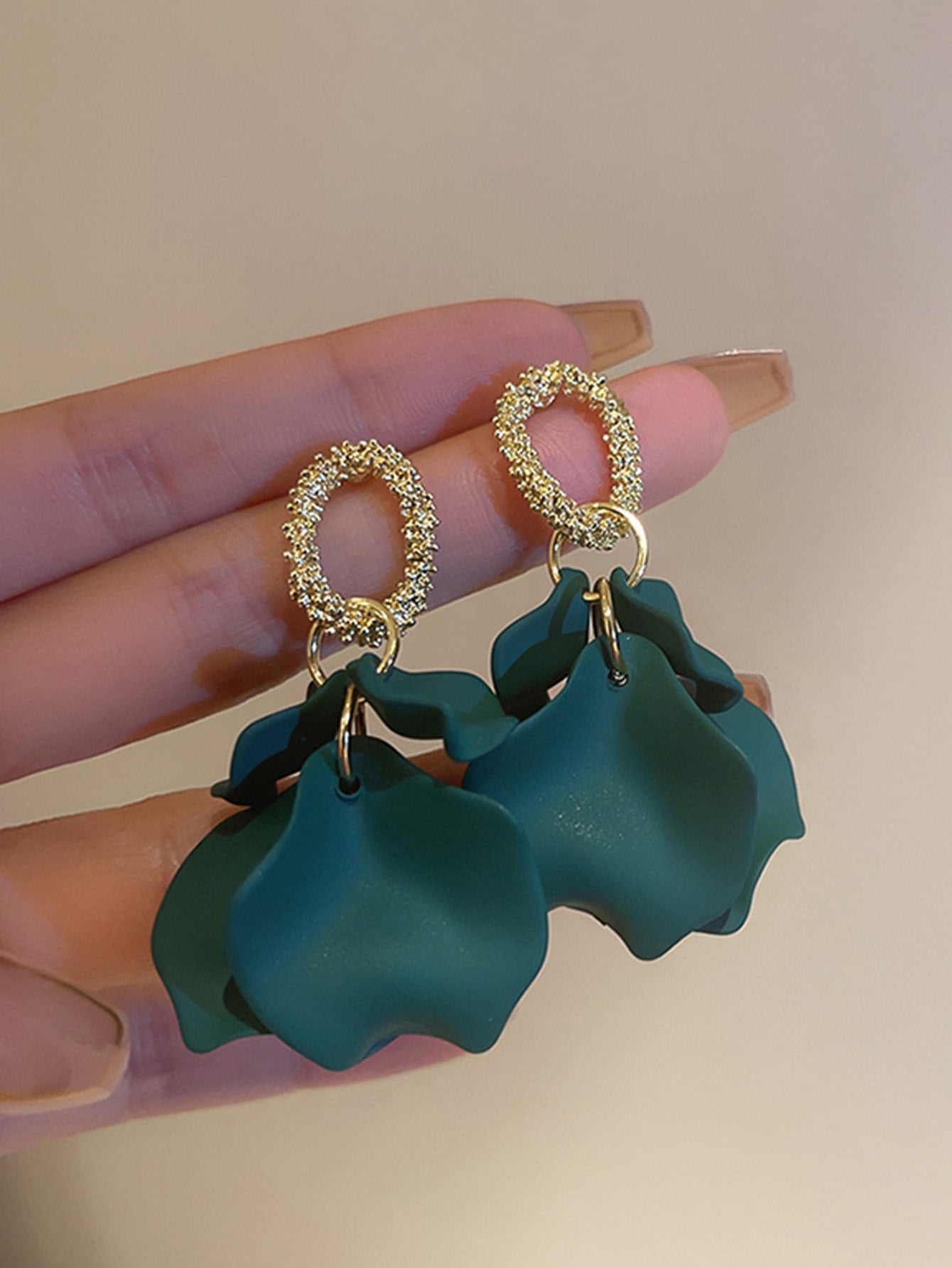 Petal Tassel Drop Earrings