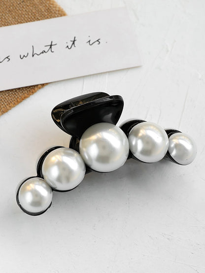 Faux Pearl Decor Fashion Hair Claw for Thick Hair