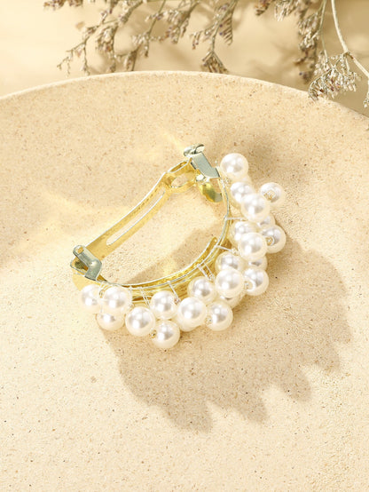 Faux Pearl Decor French Clip