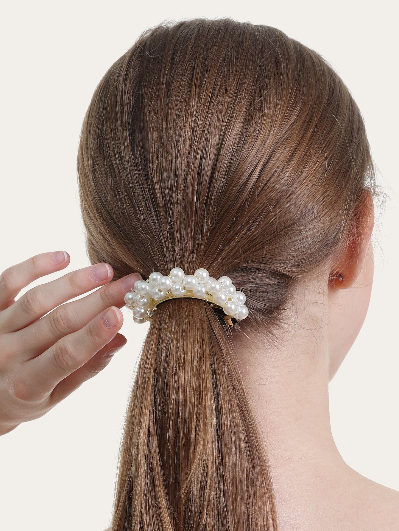 Faux Pearl Decor French Clip