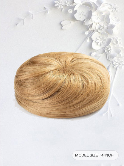 Short Straight Synthetic Hair Bun With Elastic Drawstring