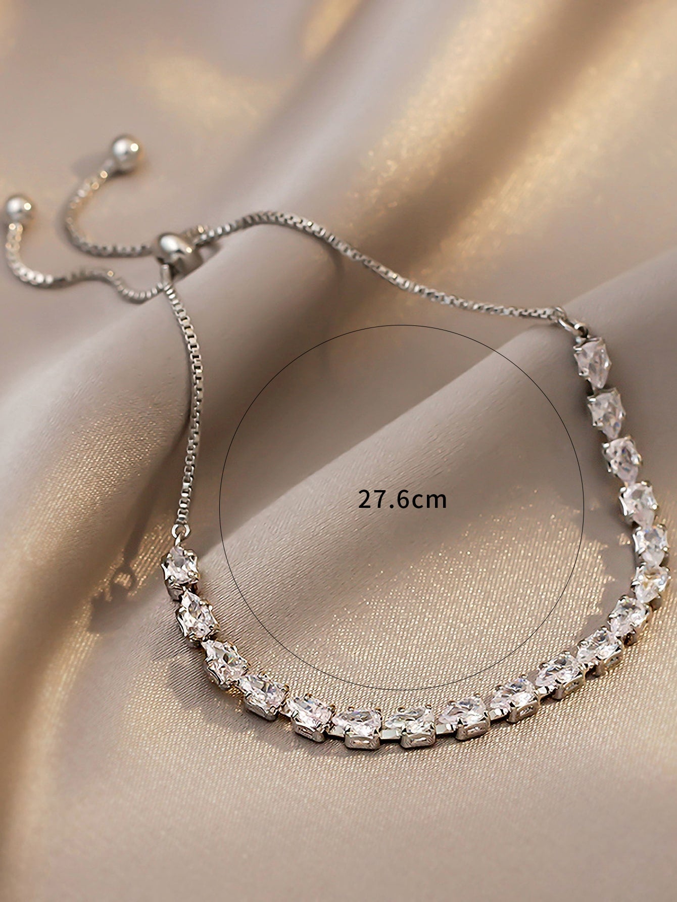 Cubic Zirconia Decor Bracelet