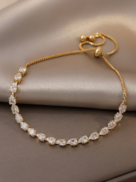 Cubic Zirconia Decor Bracelet