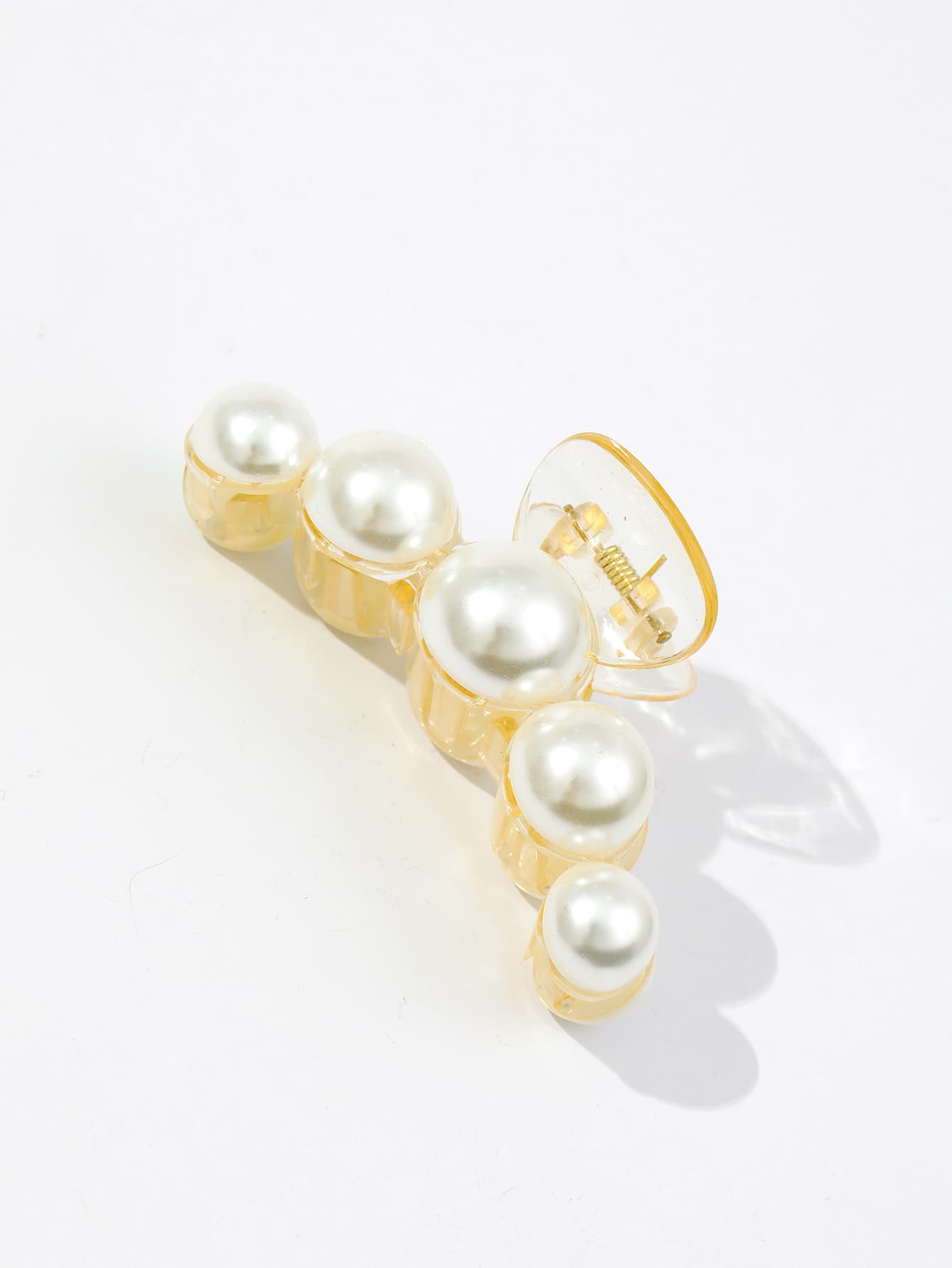 Faux Pearl Decor Fashion Hair Claw for Thick Hair