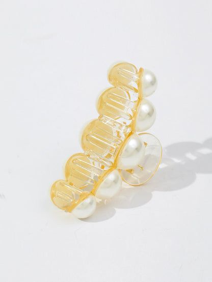 Faux Pearl Decor Fashion Hair Claw for Thick Hair