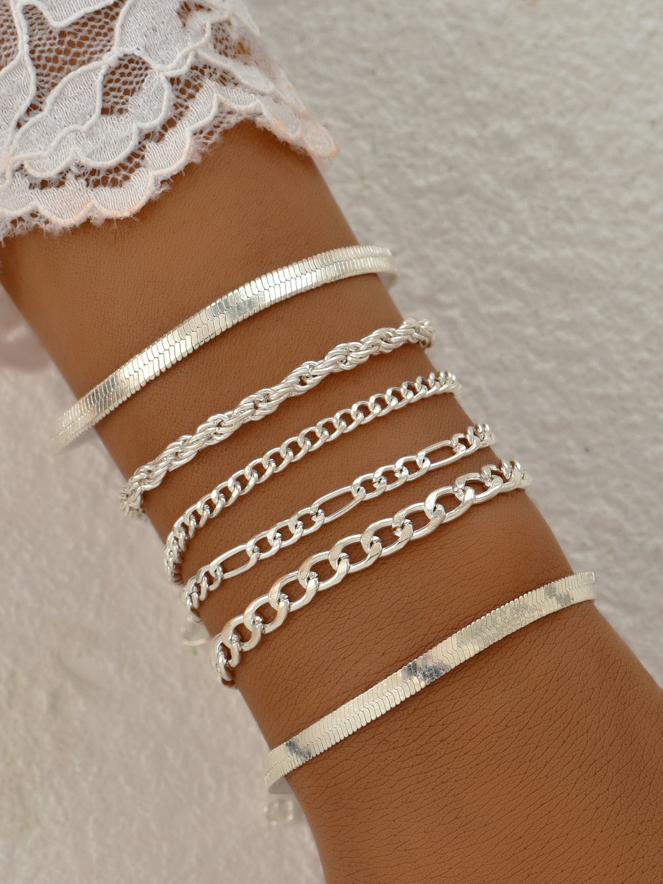 6pcs Twist Detail Bracelet