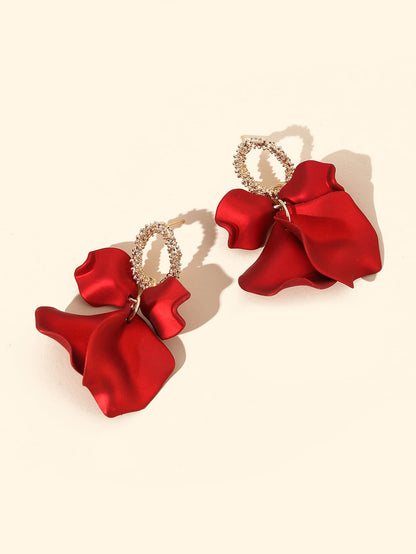 Petal Tassel Drop Earrings