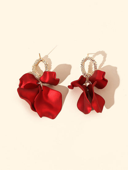 Petal Tassel Drop Earrings