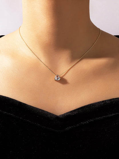 Cubic Zirconia Charm Necklace