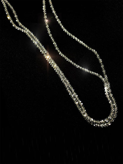 2 3pcs Rhinestone Chain Necklace