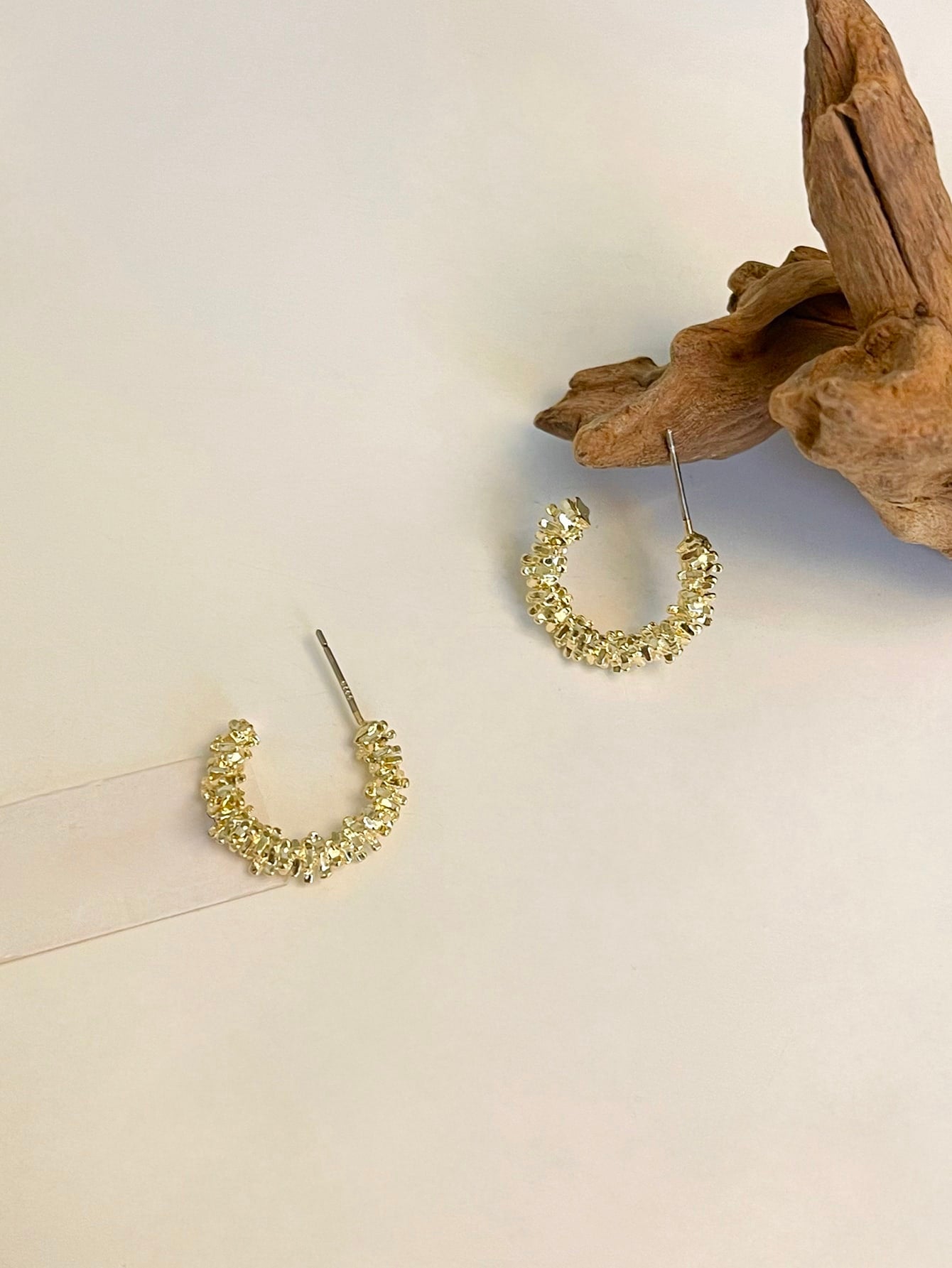 Structured Cuff Hoop Earrings