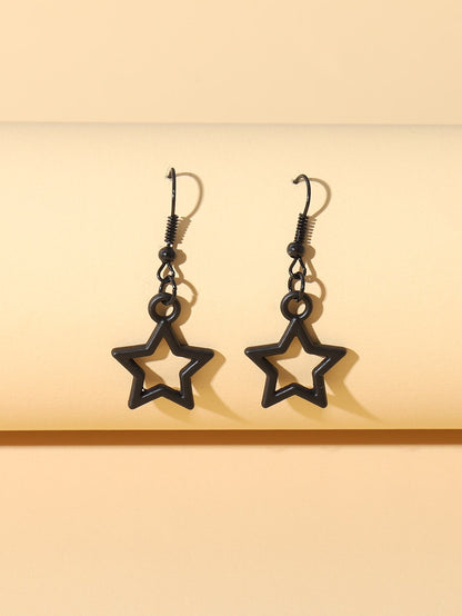 Star Charm Drop Earrings