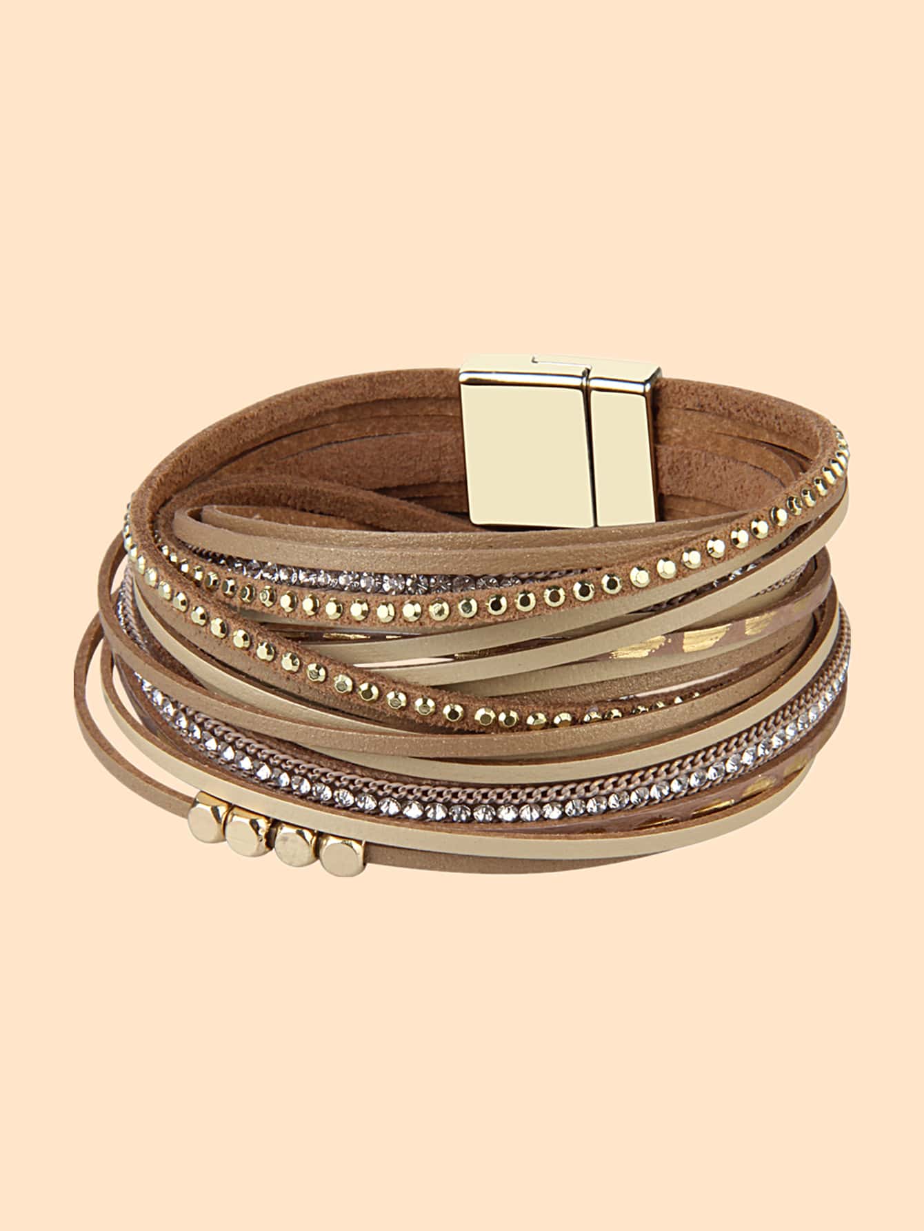 Round Decor Layered Bracelet